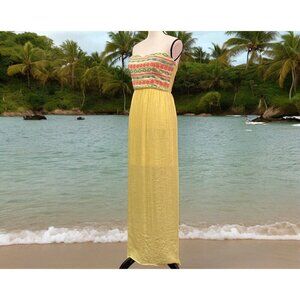 As You Wish Womens Tube Dress Size S Yellow Lined Zipper